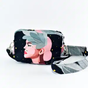 SHOULDER BAG WITH A WIDE STRAP VALERIE - BLACK