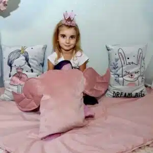 Decorative Cushion "Wings" - Dusty Pink