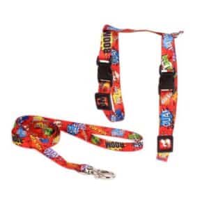 Harness And Leash Set for Cat - Red Graffiti