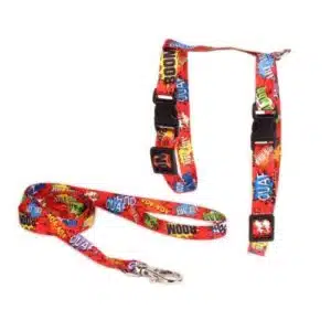Harness And Leash Set for Cat - Red Graffiti