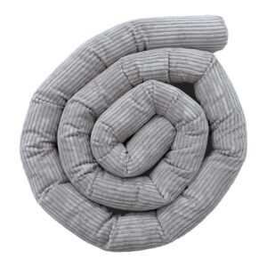 Protective Roll Bumper for Baby Crib – Grey
