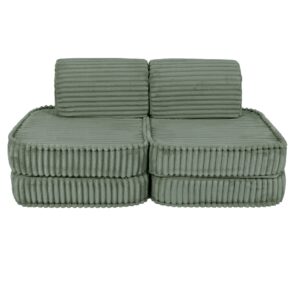Small Modular Sofa for Kids - Churros Sage Green